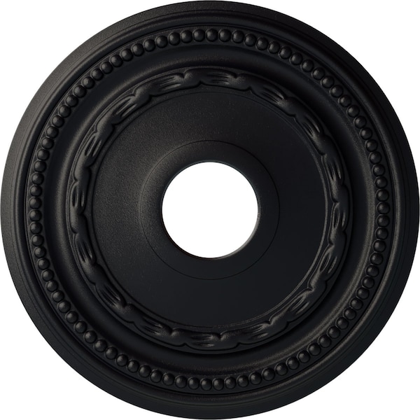 Ekena Millwork Federal Ceiling Medallion (Fits Canopies up to 8 1/2"), 15 3/8"OD x 3 5/8"ID x 1"P, Steel Gray CM15FESGS - main